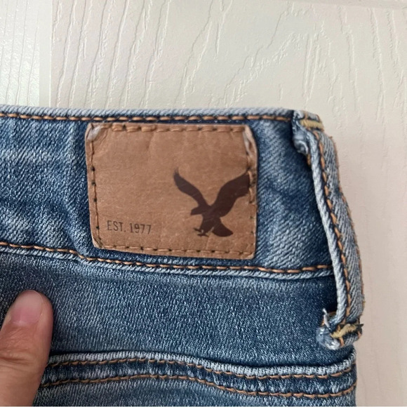 American Eagle Outfitters Womens Pants 2 Mid Rise Tapered Denim Casual Outdoor - Picture 5 of 13